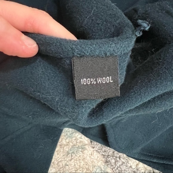 Linda Allard Ellen Tracy Womens Jacket Coat Green Buttons Pockets 100% Wool 12 - Picture 9 of 9